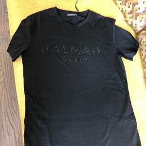 Balmain black rhinestone Beaded shirt